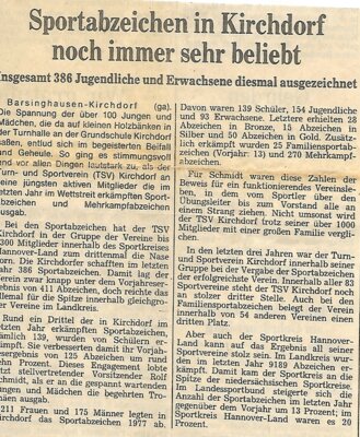 Foto des Albums: Sportabzeichen Berichte 1970er (01. 01. 1970)