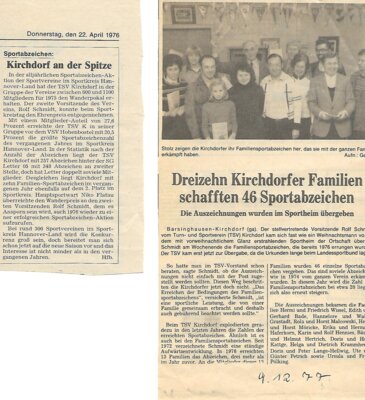 Foto des Albums: Sportabzeichen Berichte 1970er (01. 01. 1970)