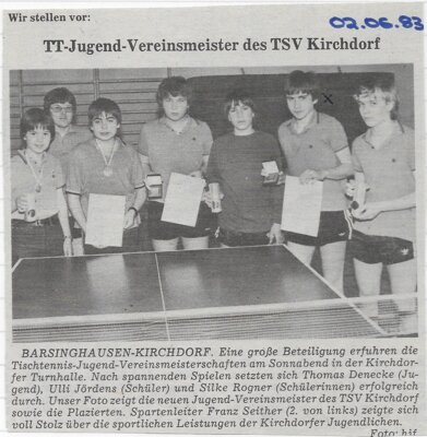 Foto des Albums: Tischtennis Berichte 1980er (01. 01. 1980)