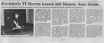 Foto des Albums: Tischtennis Berichte 1990er (01. 01. 1990)