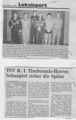 Foto des Albums: Tischtennis Berichte 1990er (01. 01. 1990)