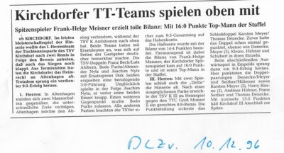 Foto des Albums: Tischtennis Berichte 1990er (01. 01. 1990)