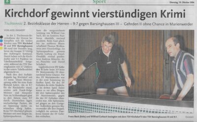 Foto des Albums: Tischtennis Berichte 2000er (01. 01. 2000)