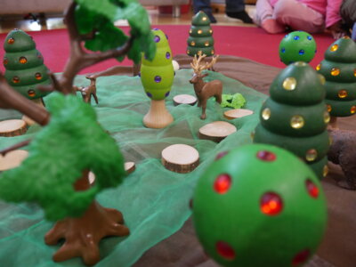 Legearbeit zum Bilderbuch "B&auml;r braucht Mut".  (Bild vergr&ouml;&szlig;ern)