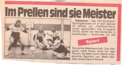 Foto des Albums: Prellball Berichte 1980er (01. 01. 1980)