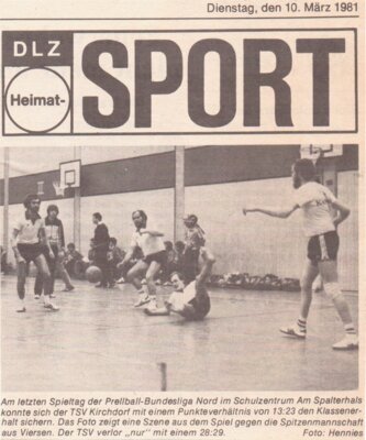 Foto des Albums: Prellball Berichte 1980er (01. 01. 1980)