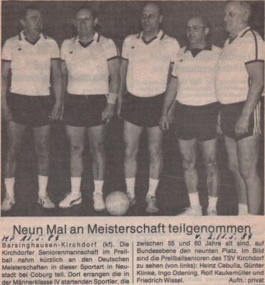 Foto des Albums: Prellball Berichte 1980er (01. 01. 1980)