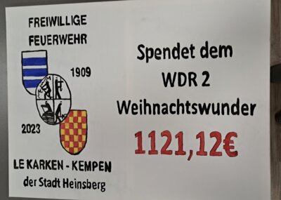 Foto des Albums: Spendenübergabe WDR2 Weihnachtswunder