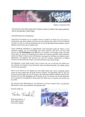 Foto des Albums: Pakethilfsaktion - Danke!