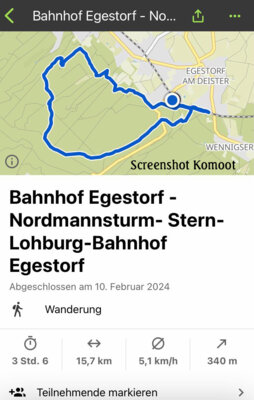 Die Wanderstrecke  (Bild vergr&ouml;&szlig;ern)