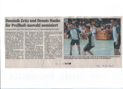 Foto des Albums: Prellball Berichte 2005 - 2009 (01. 01. 2005)