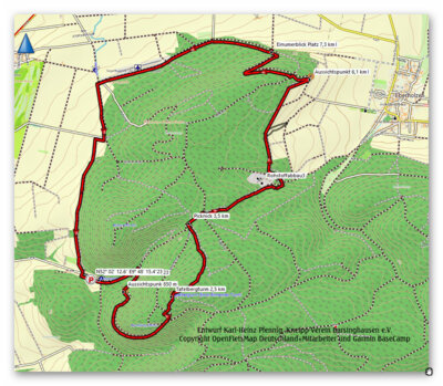 Unsere Wanderstrecke  (Bild vergr&ouml;&szlig;ern)