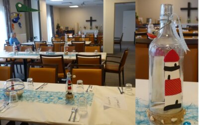 Vorschaubild: Der Speisesaal liebevoll dekoriert für das erste „Fischerfest“