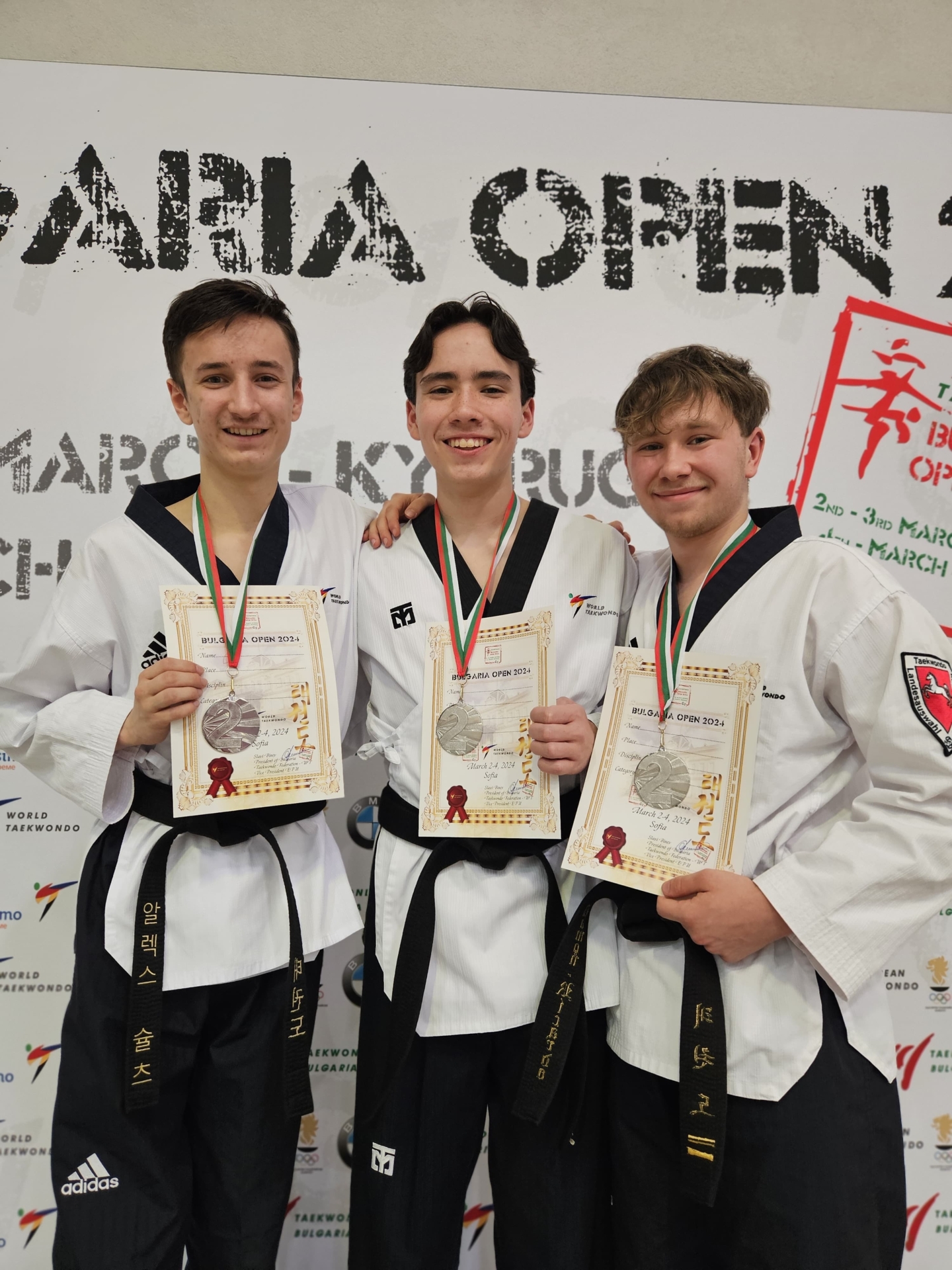 Bild: Junior Team: Silber - Damon Mackowski (Bad Eilsen) + Alexander Schulz (TUS) + Dustin Seybold (BTU)
