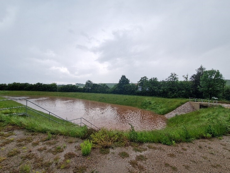 Bild: Regenrückhaltebecken Gabelsbergerstraße