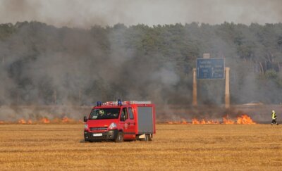 Vorschaubild: FFw Trechwitz Brand an der Autobahn
