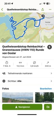 Sreenshot von Komoot  (Bild vergr&ouml;&szlig;ern)
