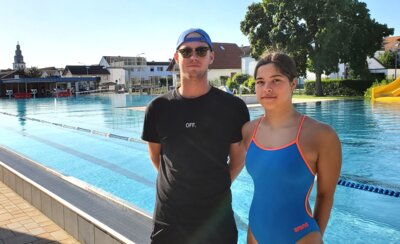 Trainer Brandon Oberwallner und Nele Hoffmann 
