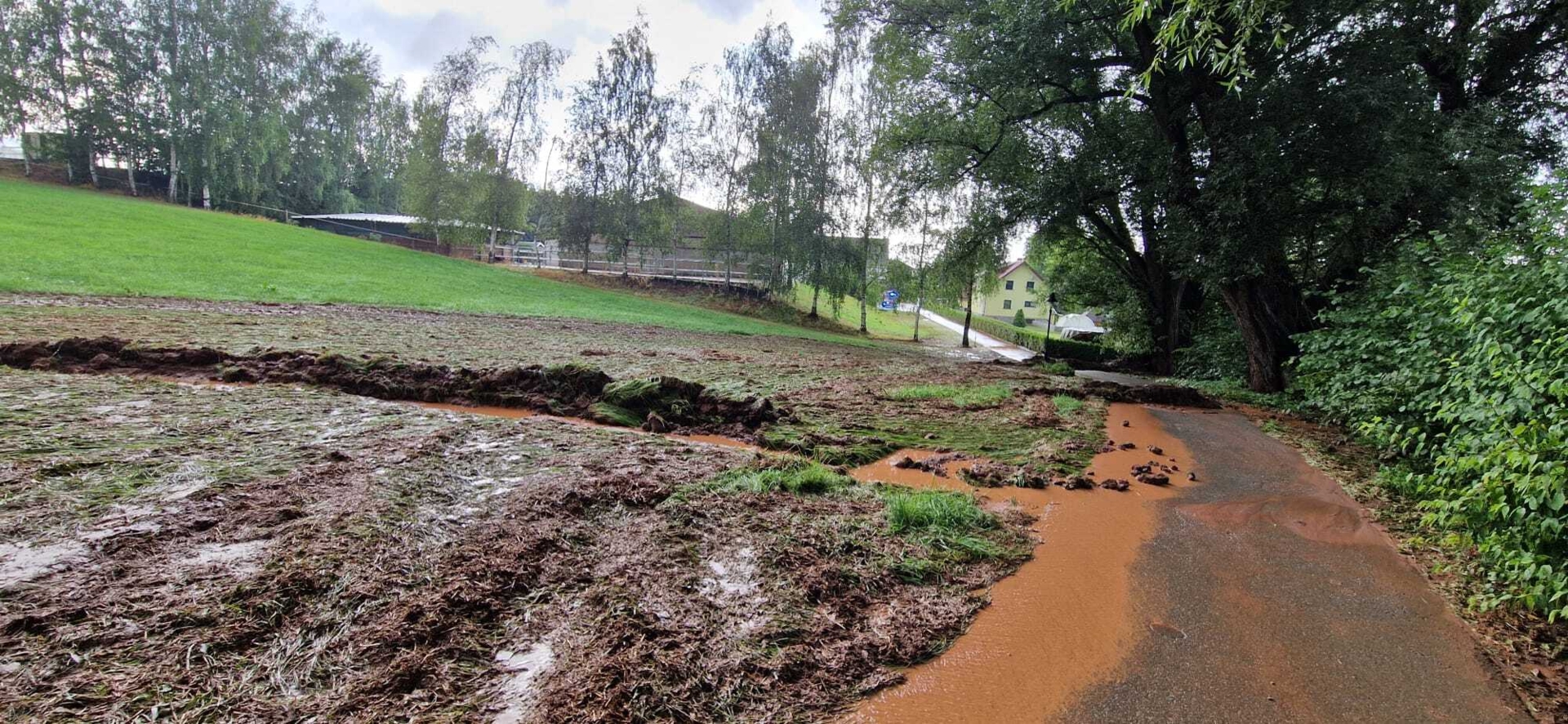 Bild: unterhalb Härtensdorfer Weg/Wiesenaue – Ausschwemmungen