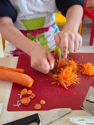 Fotoalbum AOK Projekt: Jolinchen im Gesund und Lecker Land,ein Kochnachmittag für Eltern und Kind
