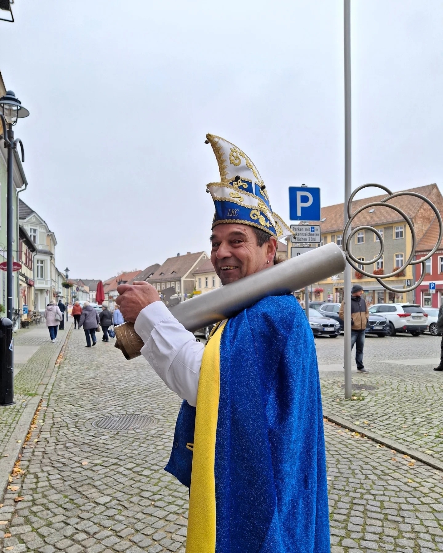 Bild: Der Präsident mit dem Rathausschlüssel
