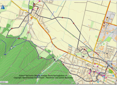 Unsere Wanderroute mit 11,1 km  (Bild vergr&ouml;&szlig;ern)