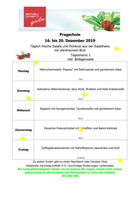 Foto des Albums: Speiseplan KW 51 bis KW 14