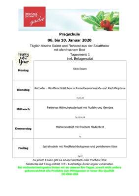 Foto des Albums: Speiseplan KW 51 bis KW 14
