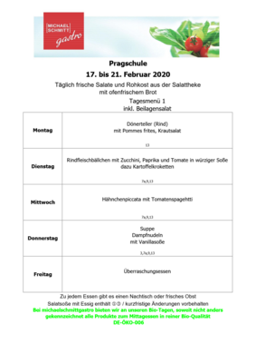 Foto des Albums: Speiseplan KW 51 bis KW 14