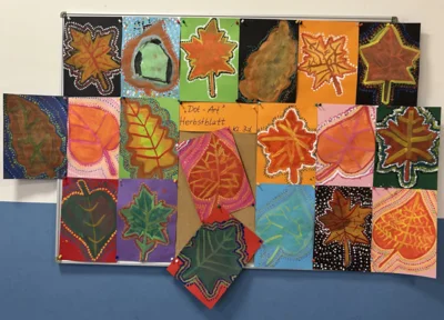 Dot-Art Herbstblatt 