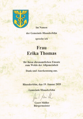 Foto des Albums: Ehrung von Erika Thomas und Petra Niemeyer durch die Kommune 2025