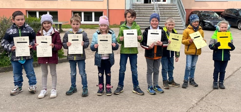 Bild: Sieger 1  Klasse Matheolympiade