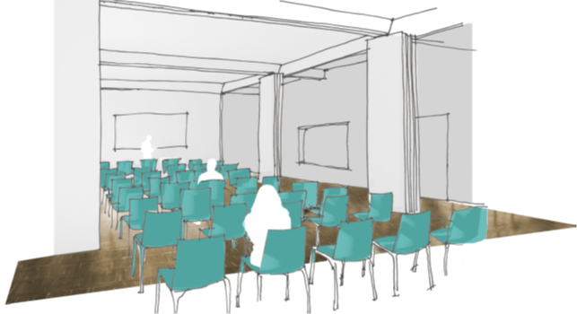 Bild: Konzept für einen großen Multifunktionsraum im zweiten Obergeschoss