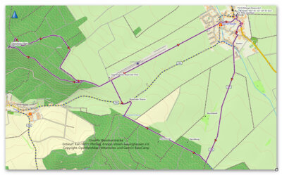 Unsere Wanderstrecke 13,5 km  (Bild vergr&ouml;&szlig;ern)