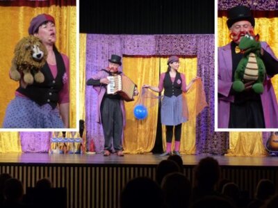 Beim Lieder- und Mitmachtheater &bdquo;Der L&ouml;we lacht&ldquo; wurden die Kinder selbst zu ZirkusartistInnen vor begeistertem Publikum. 