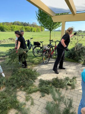 Foto des Albums: Girlande wickeln, Maibaum aufstellen und eine Linde pflanzen