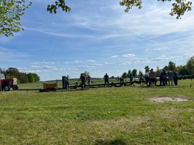 Foto des Albums: Girlande wickeln, Maibaum aufstellen und eine Linde pflanzen