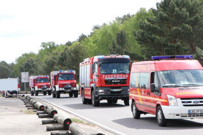 Anr&uuml;cken Brandschutzeinheit LDS (Quelle  Pressestelle LDS)  (Bild vergr&ouml;&szlig;ern)