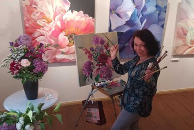 Foto des Albums: Internationaler Museumstag | Malerin Anna Filimonova mit einer Live-Mal-Performance