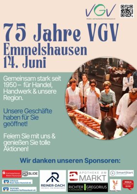 75 Jahre VGV in Emmelshausen auf dem Marktfr&uuml;hst&uuml;ck in Emmelshausen  (Bild vergr&ouml;&szlig;ern)