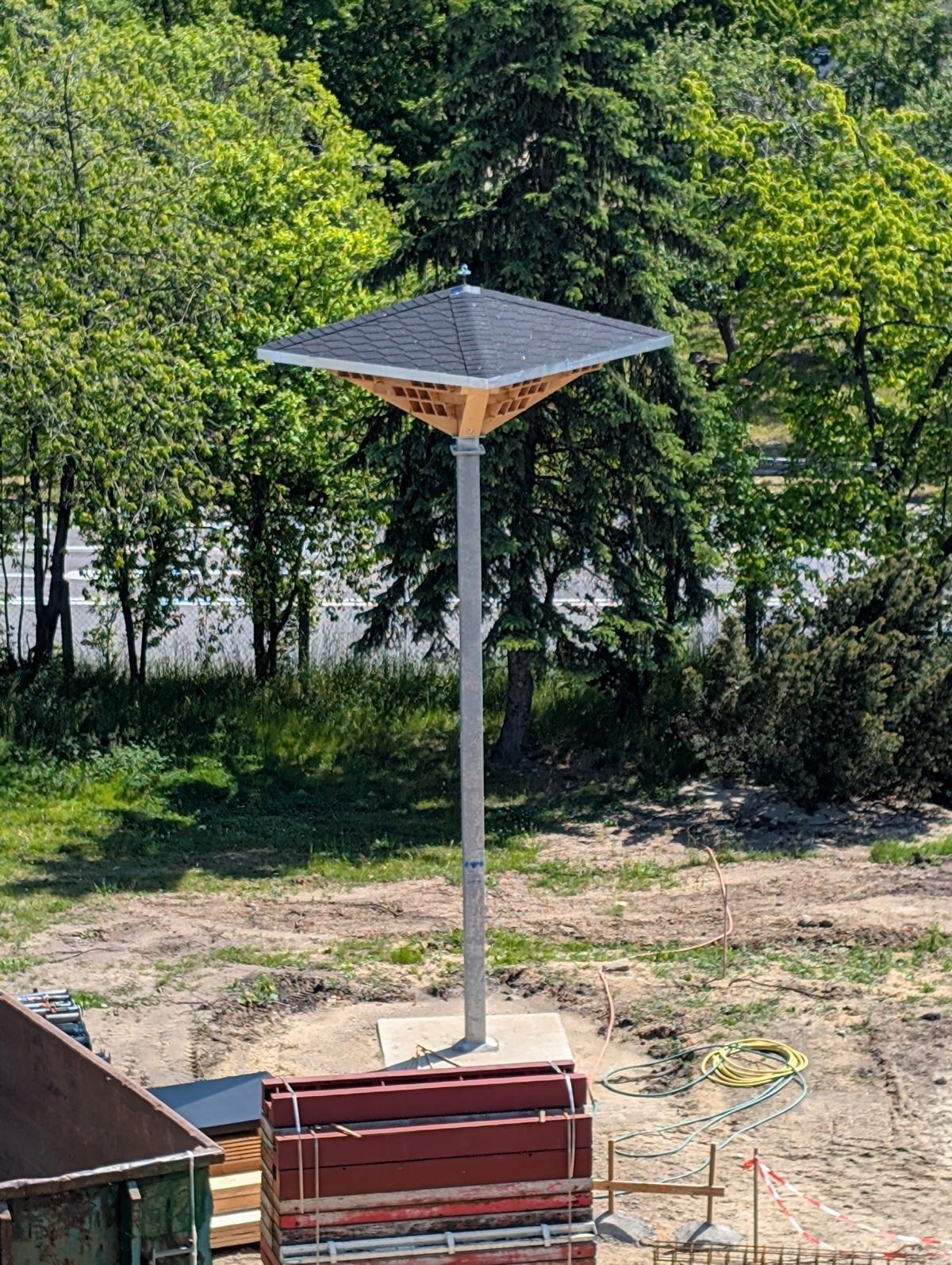 Bild: Baustellen-Impressionen und Grundsteinlegung in der Poststraße 2-5 in Calau. Foto: Stadt Calau / Jan Hornhauer