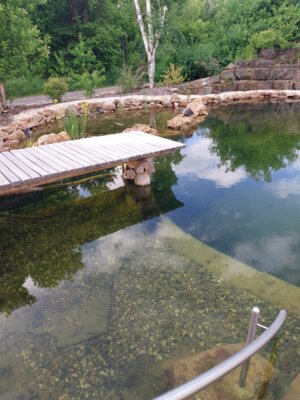 Steg zum Tr&auml;umen, Sonnenbaden oder Reinspringen  (Bild vergr&ouml;&szlig;ern)