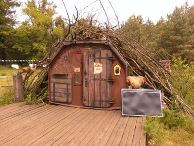 Ein begehbarer Ameisenhügel.  (Bild vergrößern)