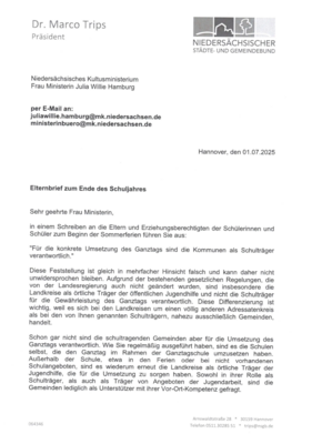 Foto des Albums: Richtigstellung des Briefes der Kultusministerin zur Umsetzung des Ganztags