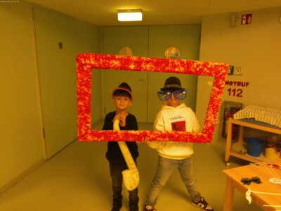 Unser Brüderpaar im Quatschfotorahmen.  (Bild vergrößern)