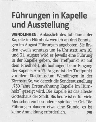 Vorschaubild: Wendlinger Zeitung 31.07.2025