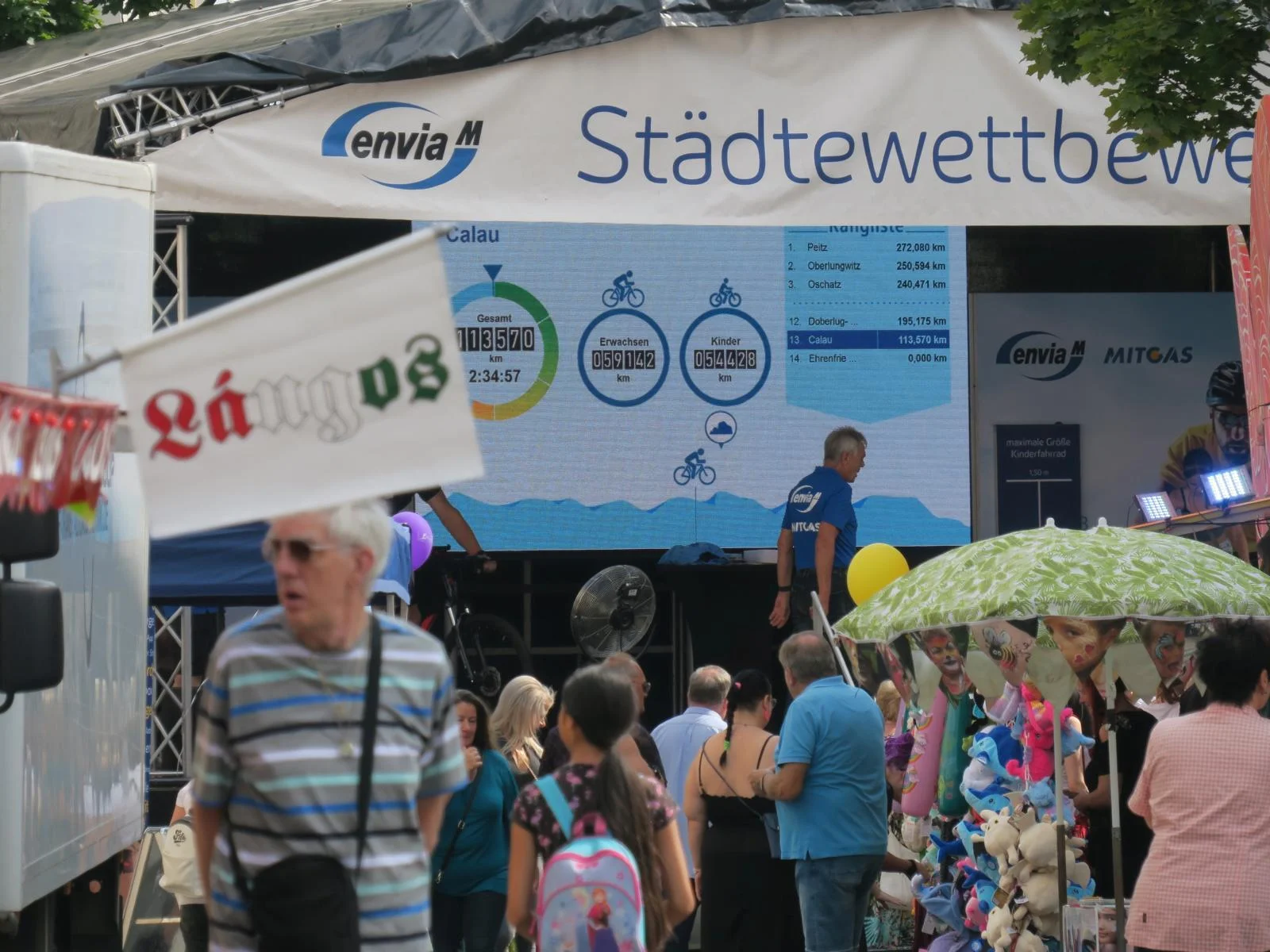 Bild: Impressionen vom Calauer Stadtfest. Foto: Jan Hornhauer