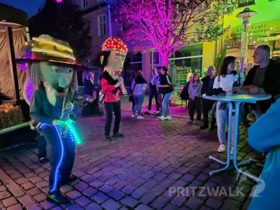 Foto des Albums: Quietschgelbe Enten bevölkerten die Stadt bei den Pritzwalker Herbstlichtern - der Abend