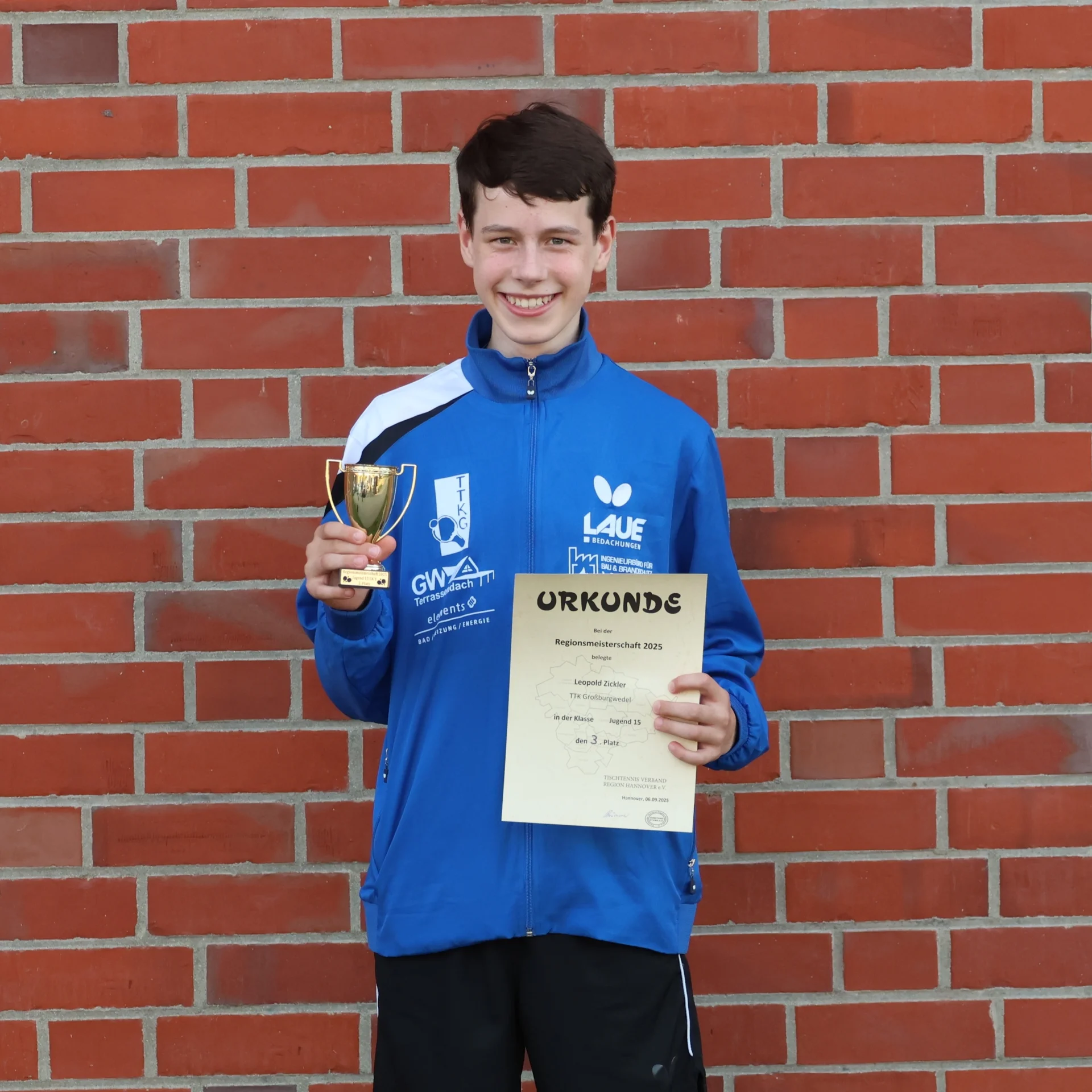 Bild: Leopold Zickler holt Bronze bei den Jungen 15