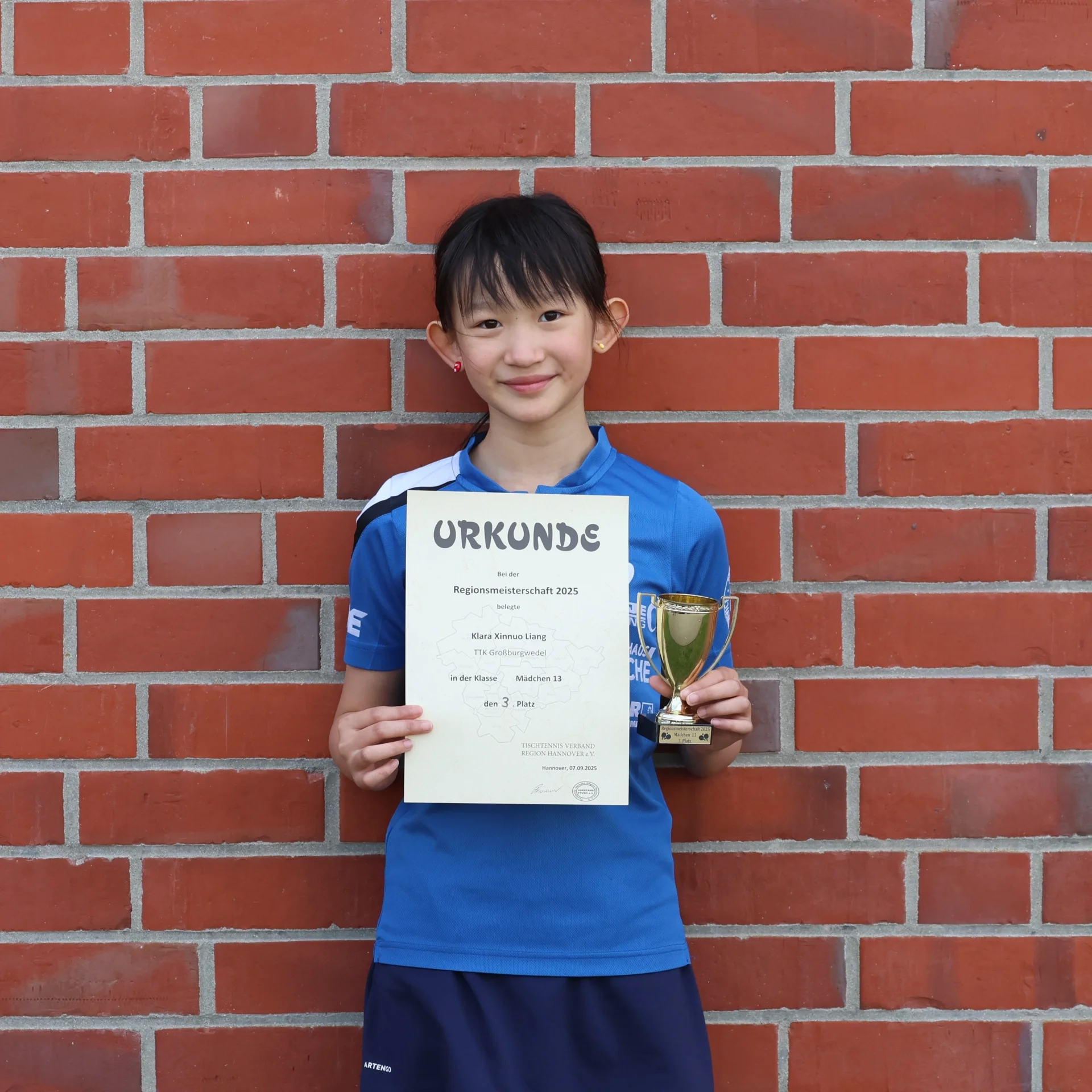 Bild: Klara Xinnuo Liang holt Bronze bei den Mädchen 13